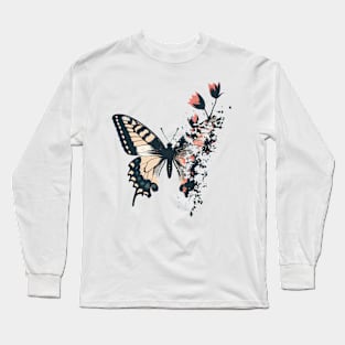 Butterfly metamorphosis into flower Long Sleeve T-Shirt